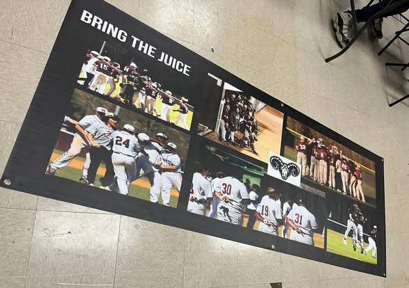 Promotional mesh banner allowing wind flow for outdoor durability